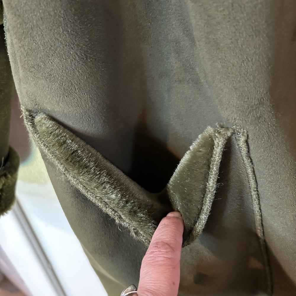 City Combi by delmod Faux suede coat size 10 - Picture 2 of 10